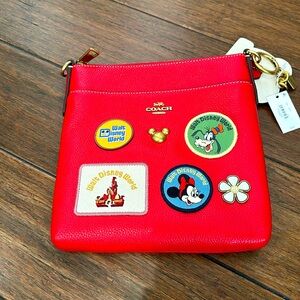 Coach Kitt Messenger Crossbody Bag, Red Disney Mickey Mouse